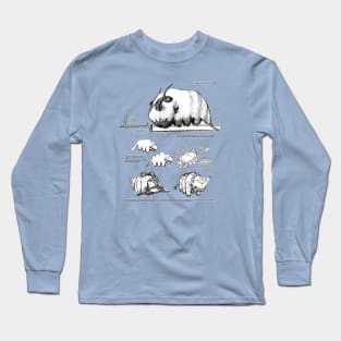 Avatar the last airbender appa sketch design animation Long Sleeve T-Shirt